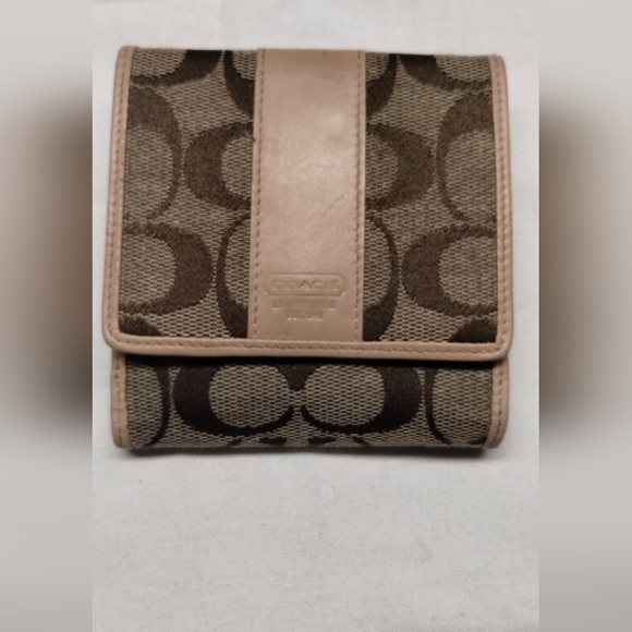 Coach Handbags - Coach Signature Brown Wallet